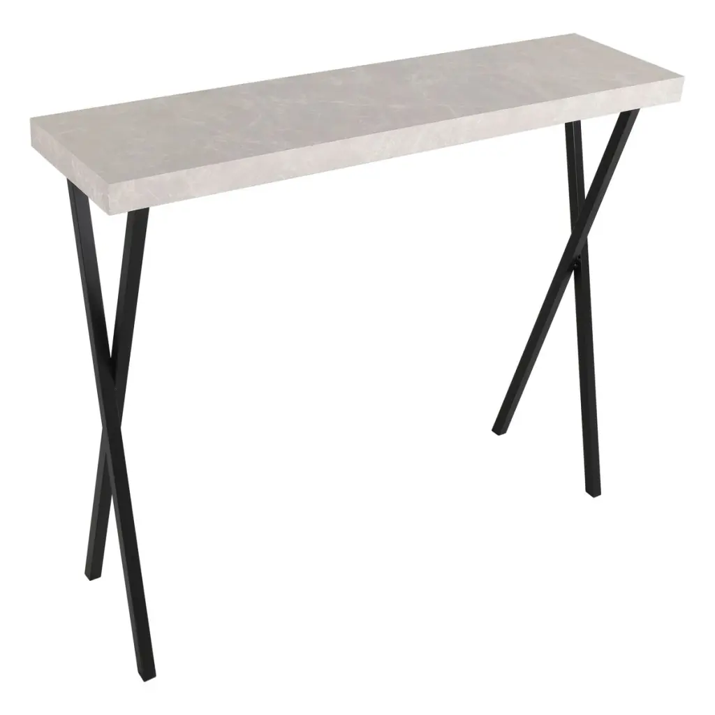 Data Light Grey Marble Console Table