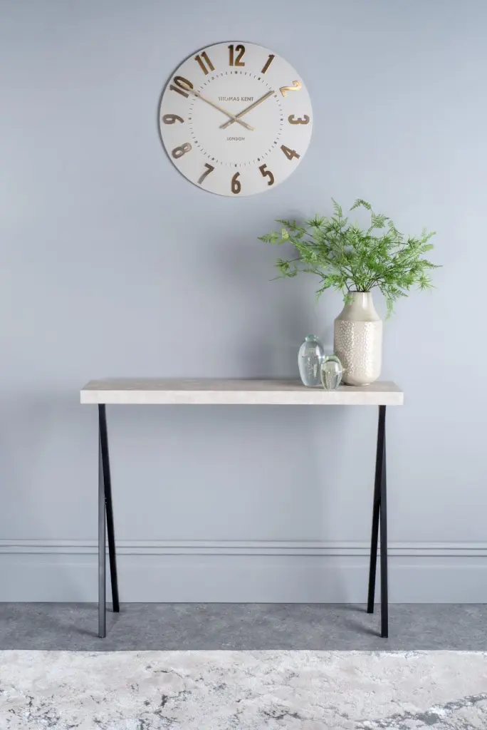 Data Light Grey Marble Console Table