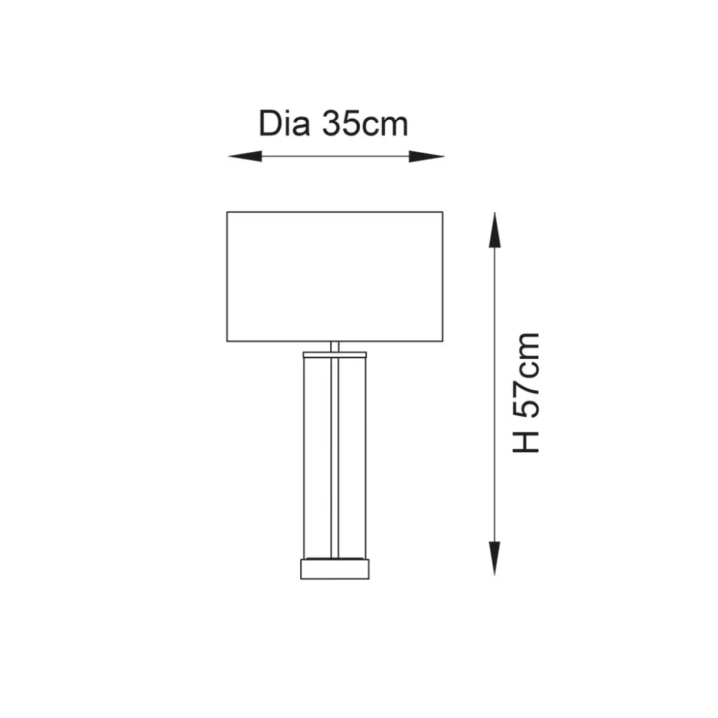 Lessina Black Touch Table Lamp