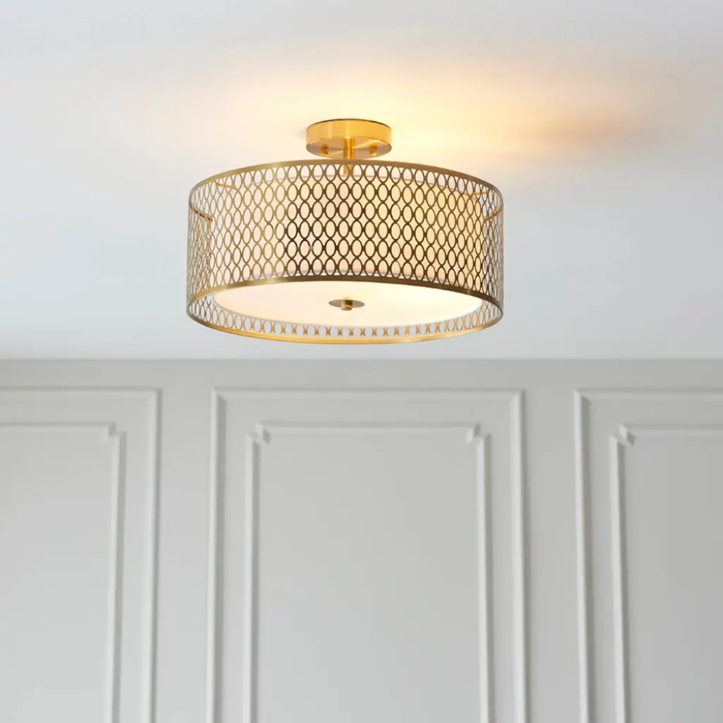 Cordero 3 Light Geometric Fitting in Gold