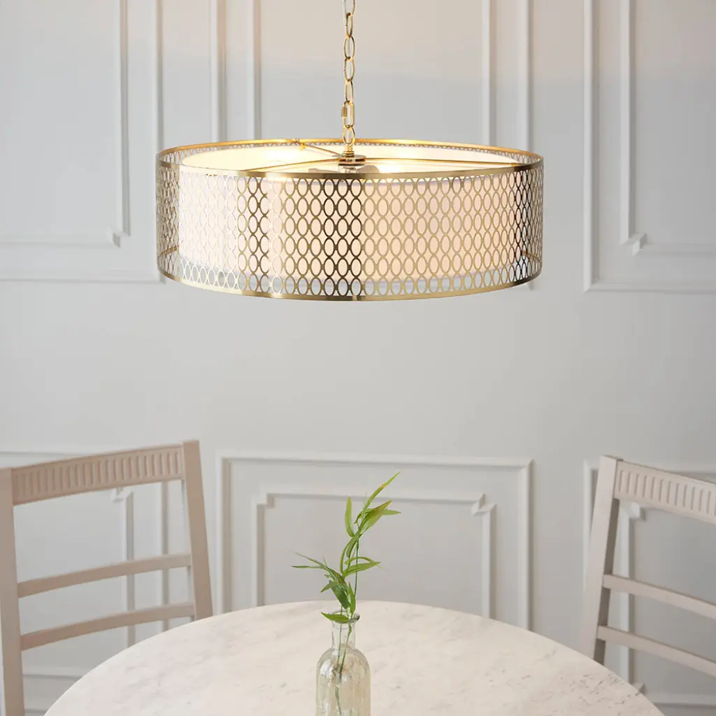 Cordero 3 Light Geometric Pendant in Gold