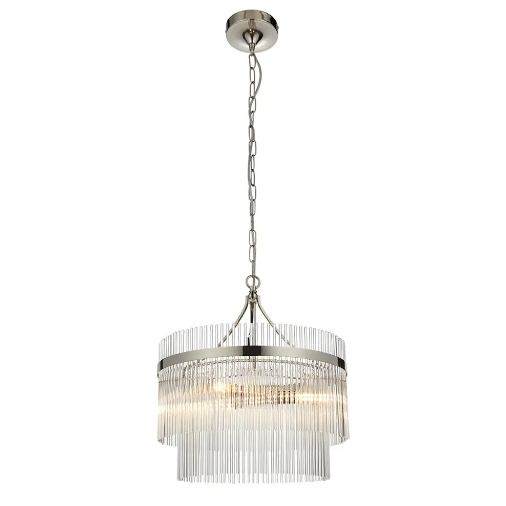 Marietta 3 Light Bright Nickel Pendant