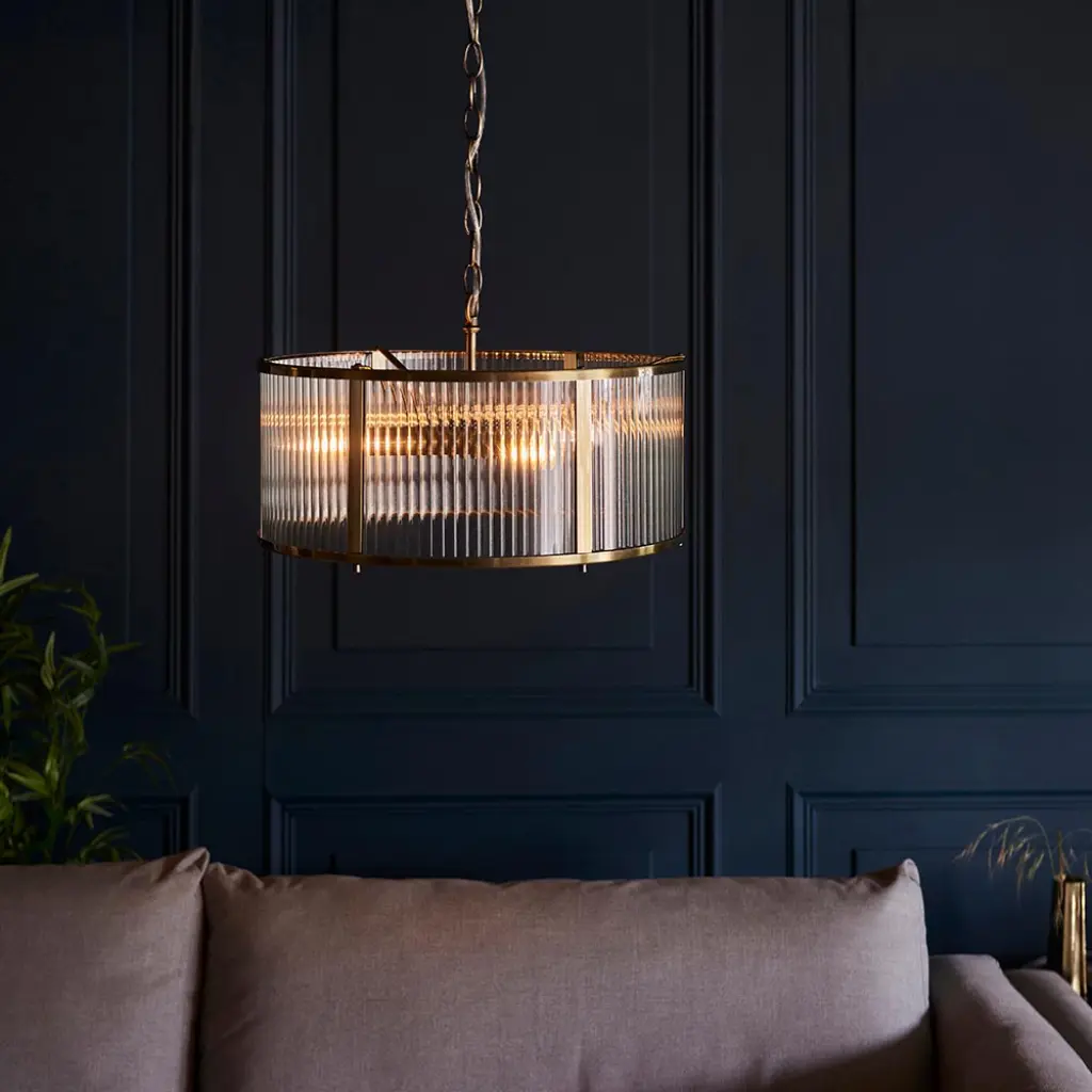 Ridgeton 3 Light Antique Brass Pendant