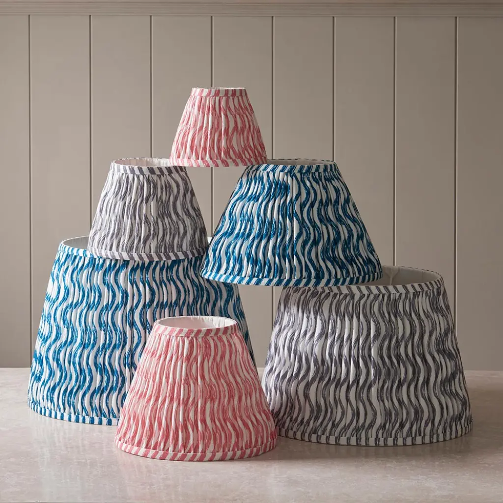 Ripple 350mm Coral Pink Tapered Shade