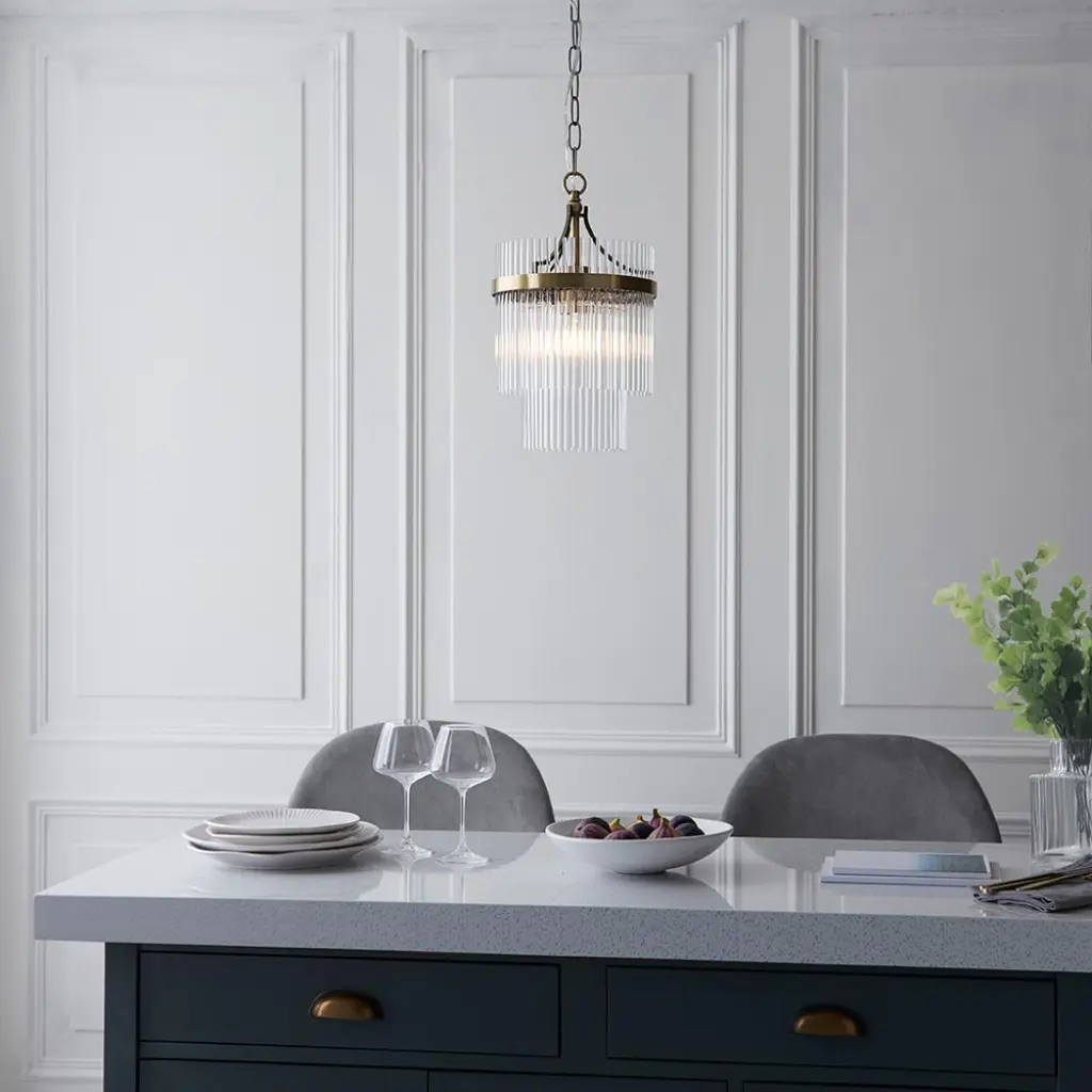Marietta Single Pendant in Antique Brass