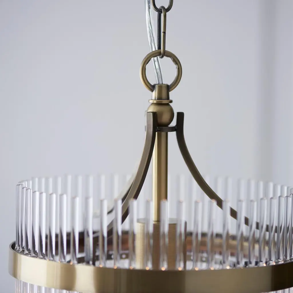 Marietta Single Pendant in Antique Brass