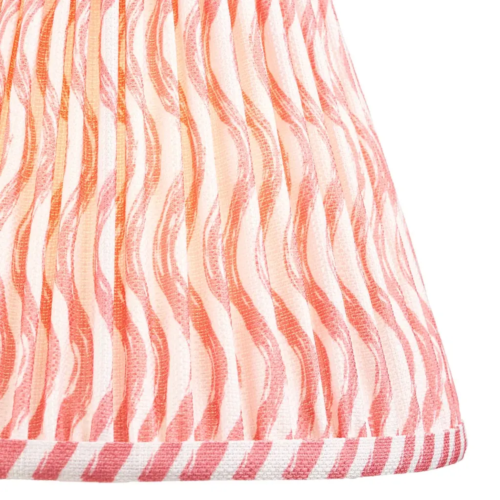Ripple 250mm Coral Pink Tapered Shade