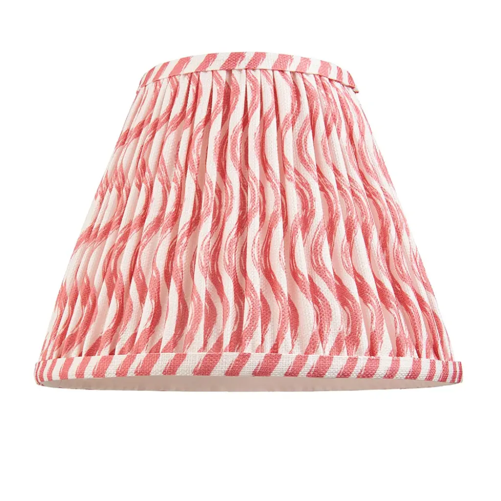 Ripple 250mm Coral Pink Tapered Shade