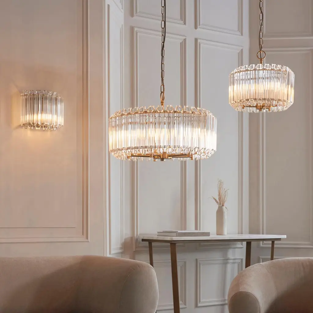 Valentina 5 Light Aged Brass Ceiling Pendant