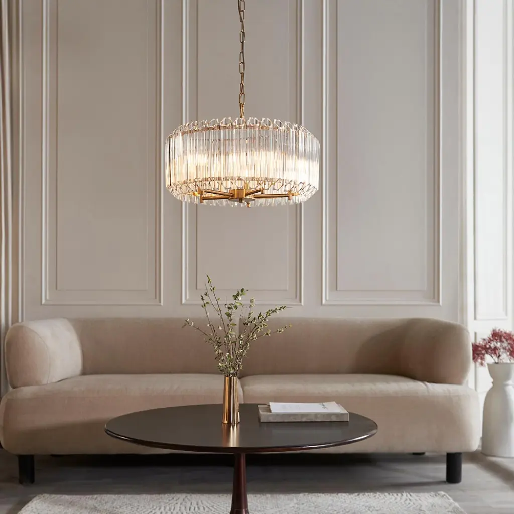 Valentina 5 Light Aged Brass Ceiling Pendant