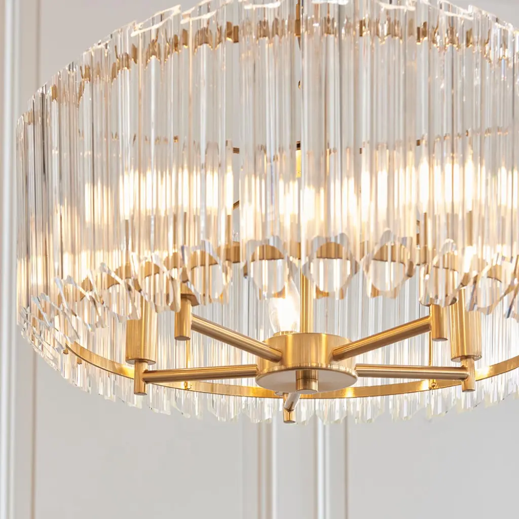 Valentina 5 Light Aged Brass Ceiling Pendant