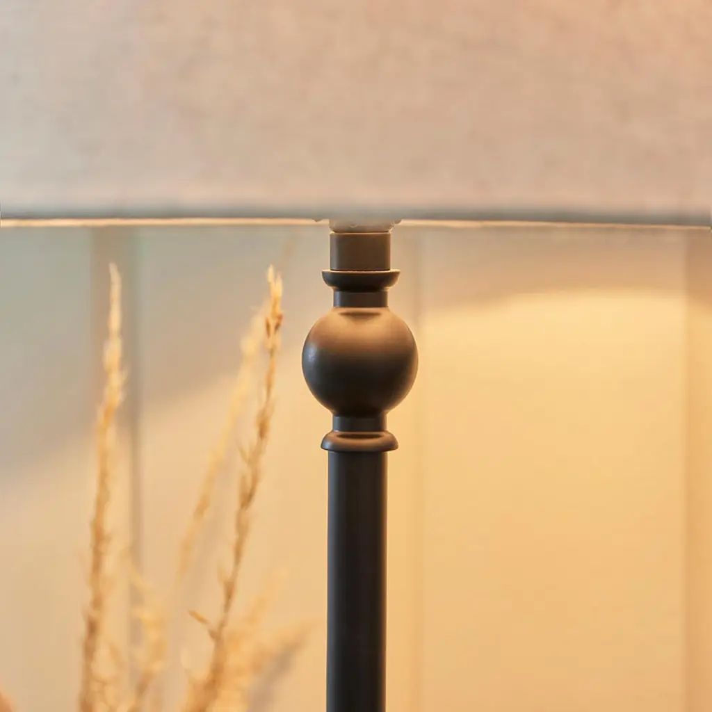 Lille Matt Black Table Lamp C/W Shade