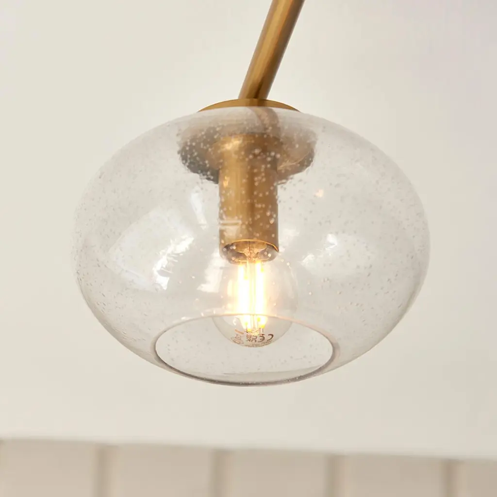 Jacob 3 Light Semi Flush Brass Fitting