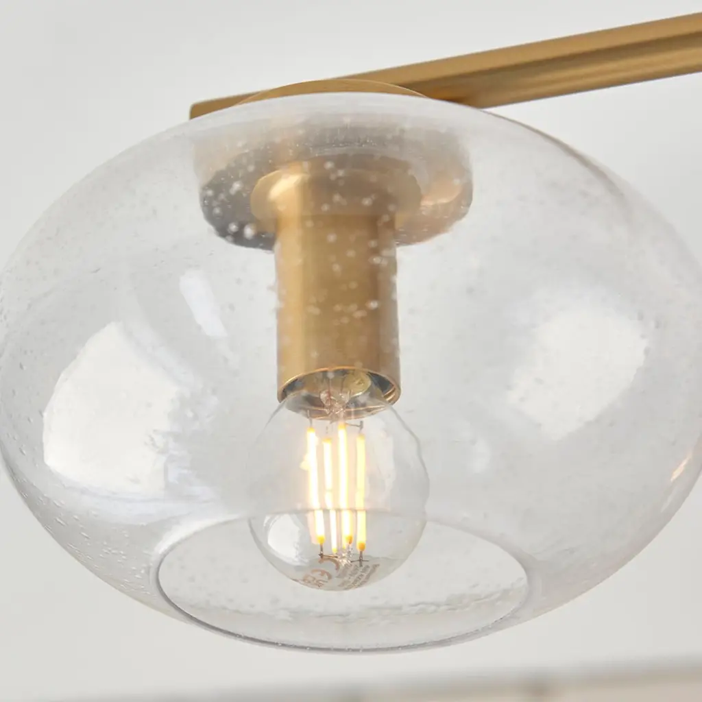 Jacob 5 Light Semi Flush Brass Fitting