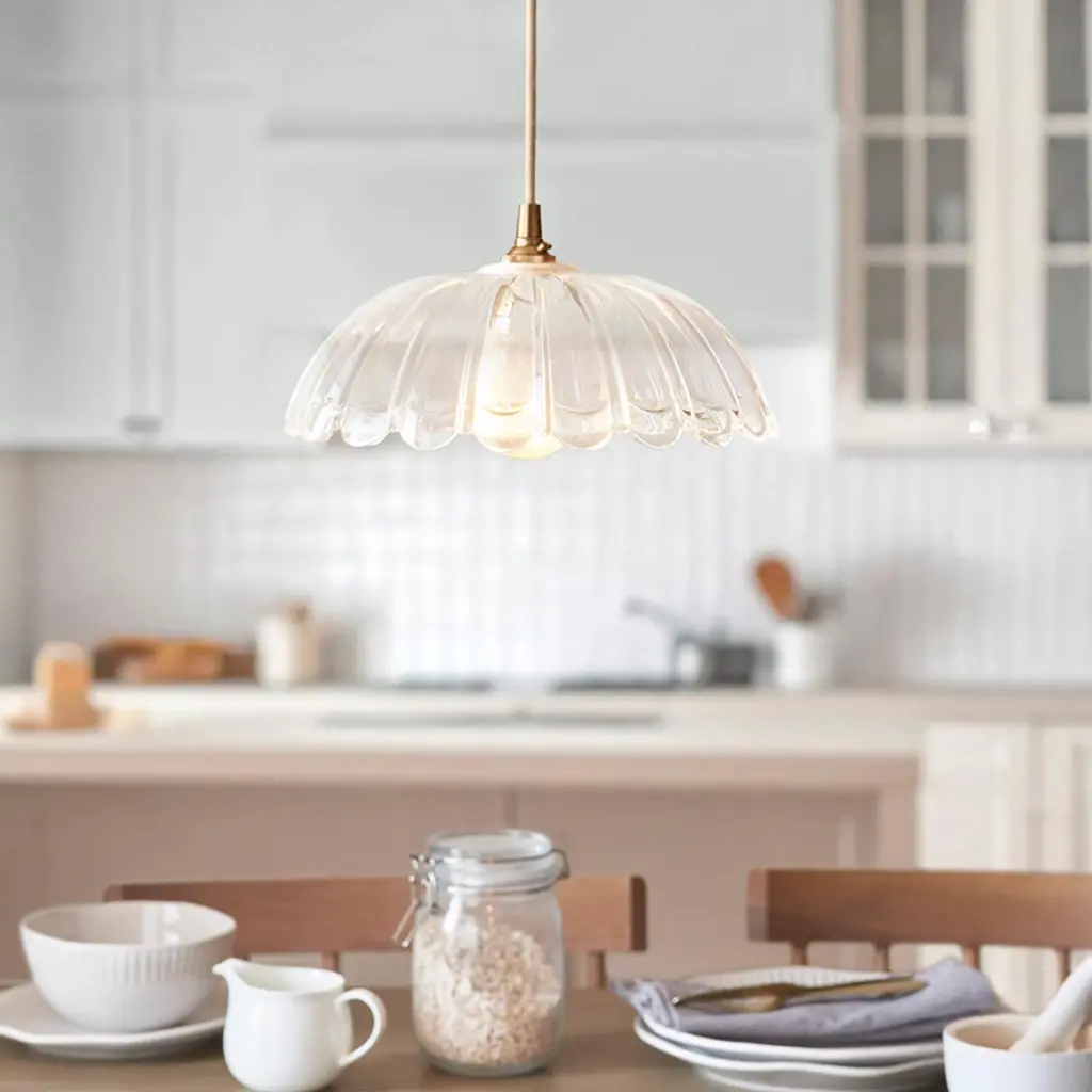 Camellia Easyfit Scalloped Glass Shade at 297mm