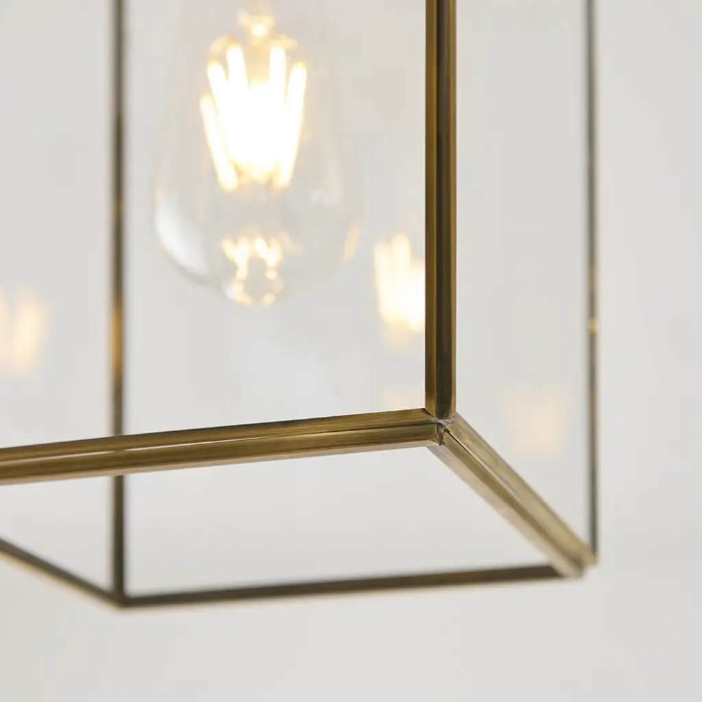 Hammond Brushed Brass & Glass Flush Fitting