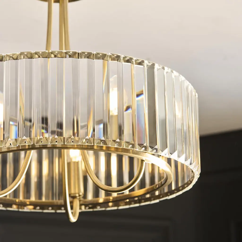 Visconti Antique Brass Semi Flush Fitting