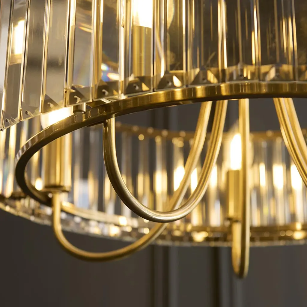 Visconti Antique Brass 5 Light Pendant