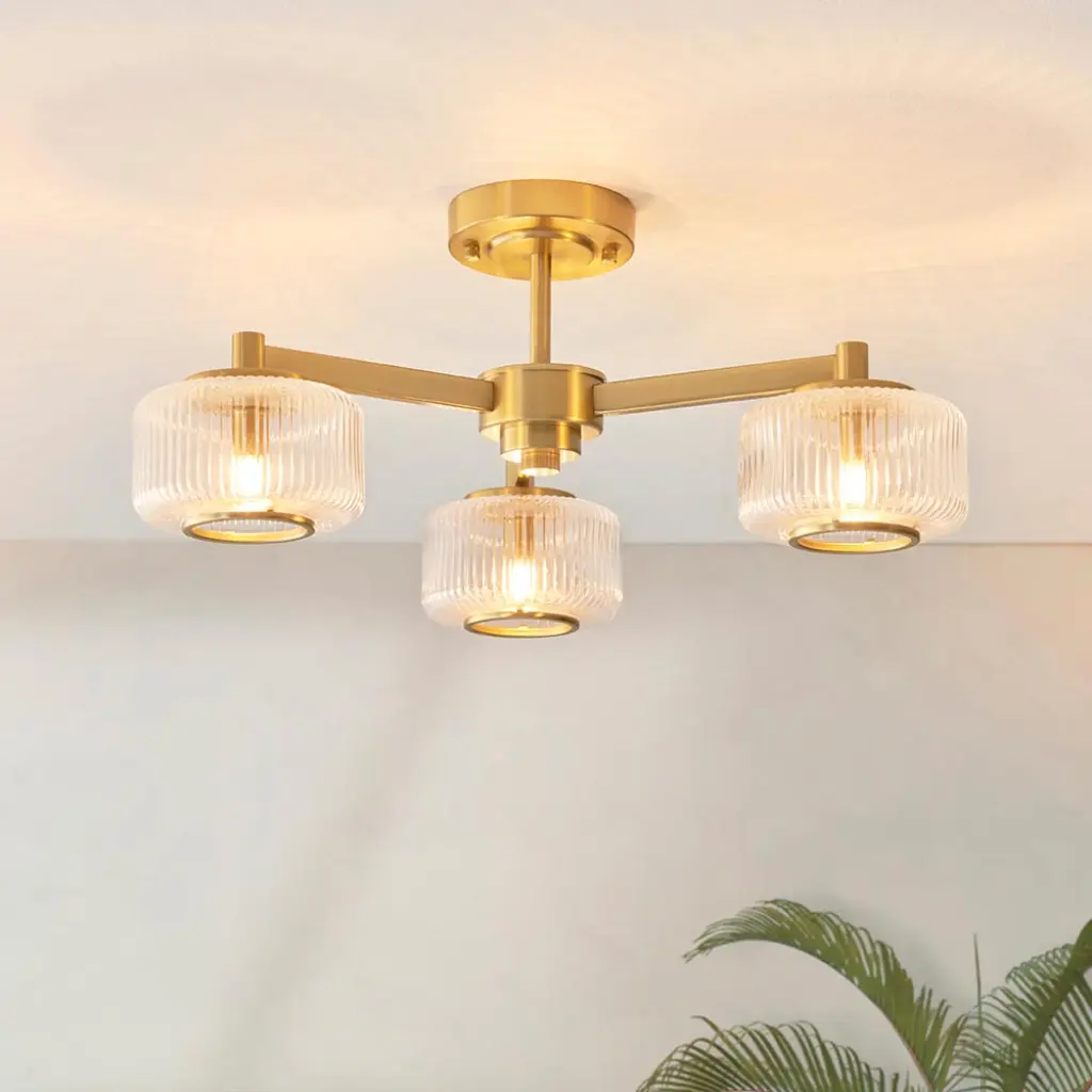 Stamford 3 Light Semi Flush Fitting