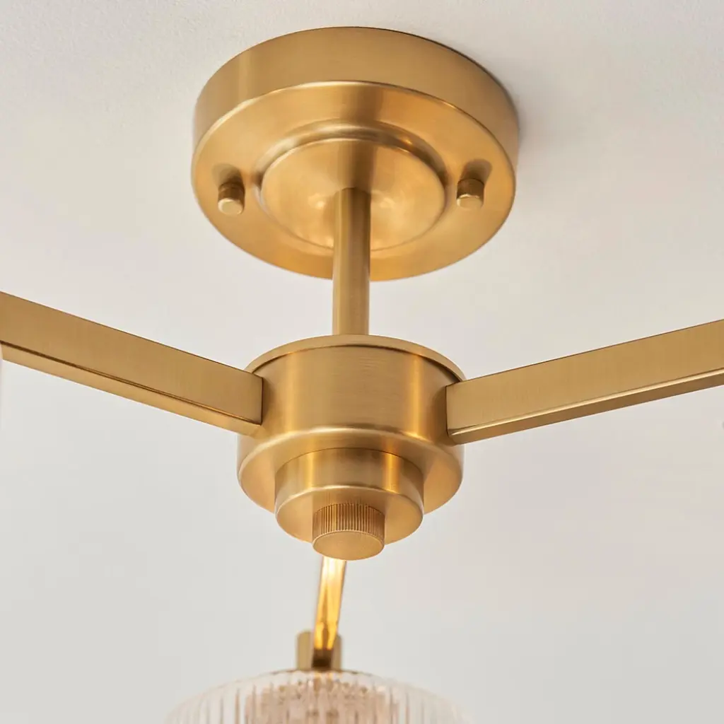 Stamford 3 Light Semi Flush Fitting