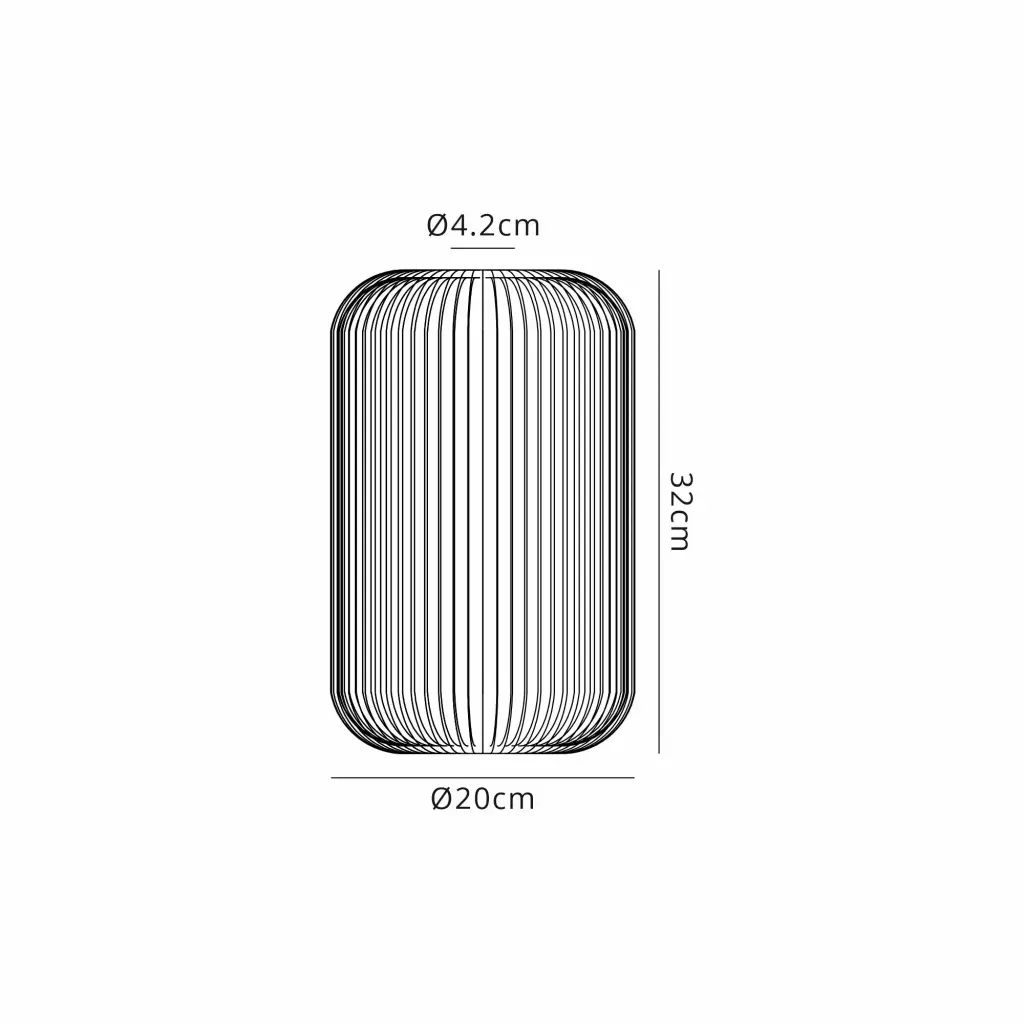 Meel 20cm Cylinder Opal Glass Shade