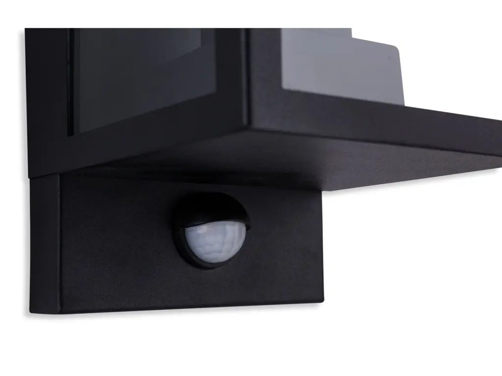 Dallas Black Wall Light with PIR Sensor