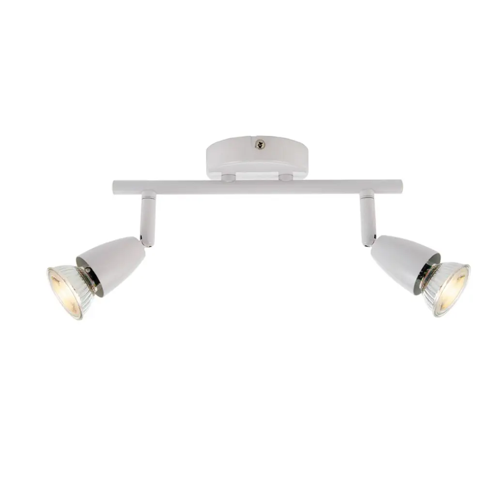 Amalfi 2 Light Spotlight Bar in Gloss White