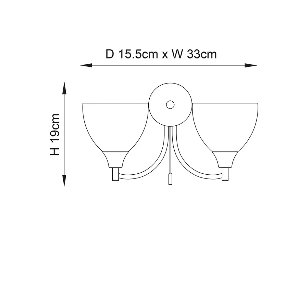 Alton Double Wall Light in Satin Chrome