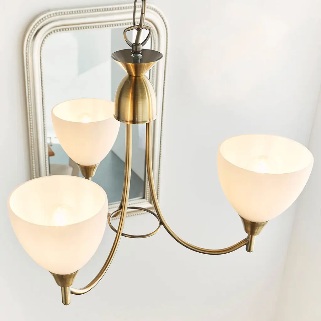 Alton 3-Light Antique Brass Dual Mount Fitting