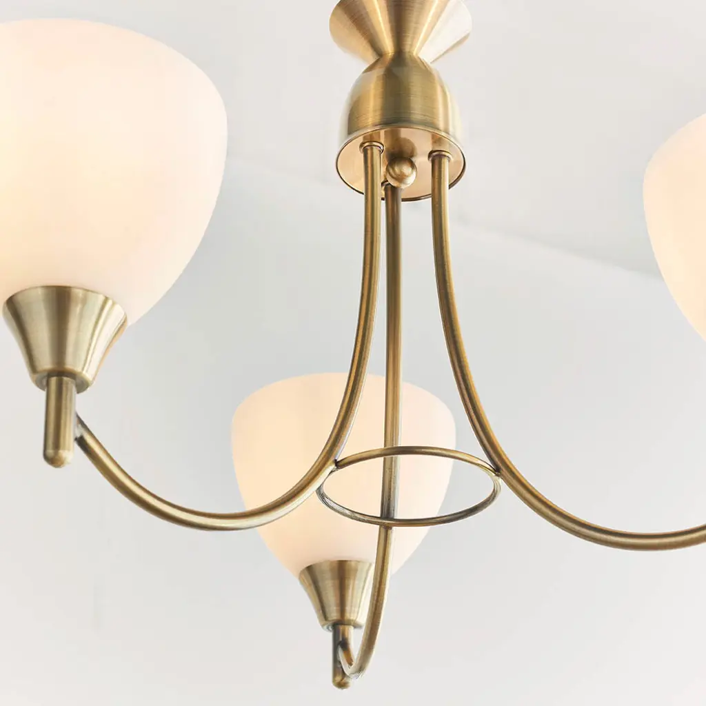 Alton 3-Light Antique Brass Dual Mount Fitting
