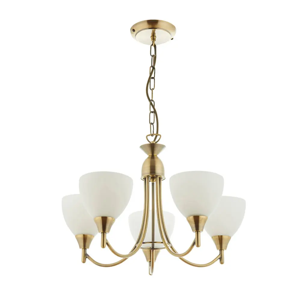 Alton 5-Light Antique Brass Dual Mount Fitting