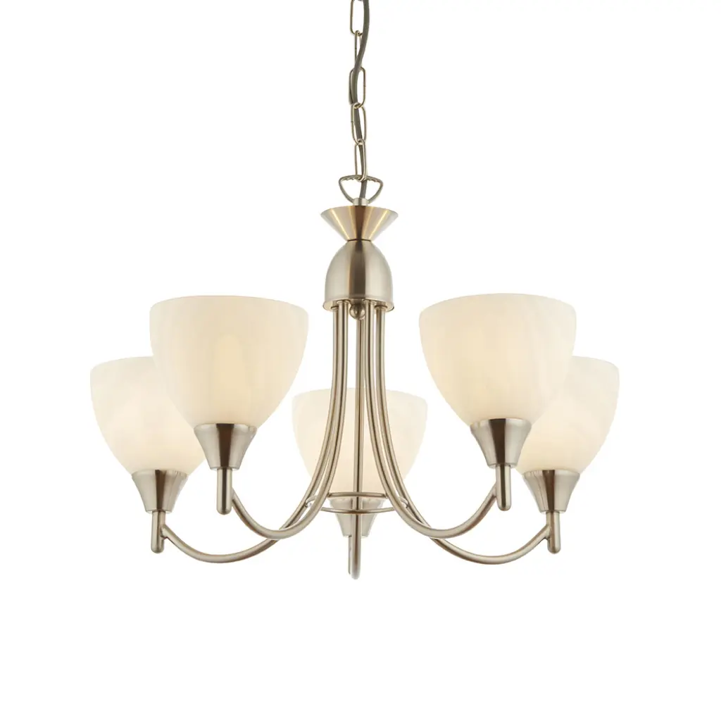 Alton 5-Light Satin Chrome Dual Mount Fitting