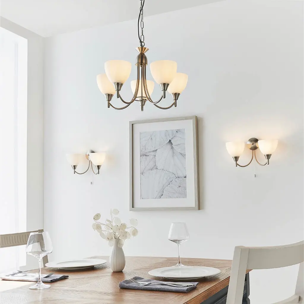 Alton 5-Light Satin Chrome Dual Mount Fitting