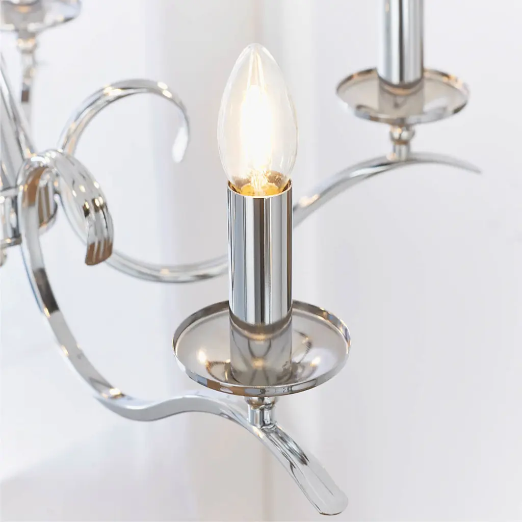 Kora 5-Light Polished Chrome Fitting