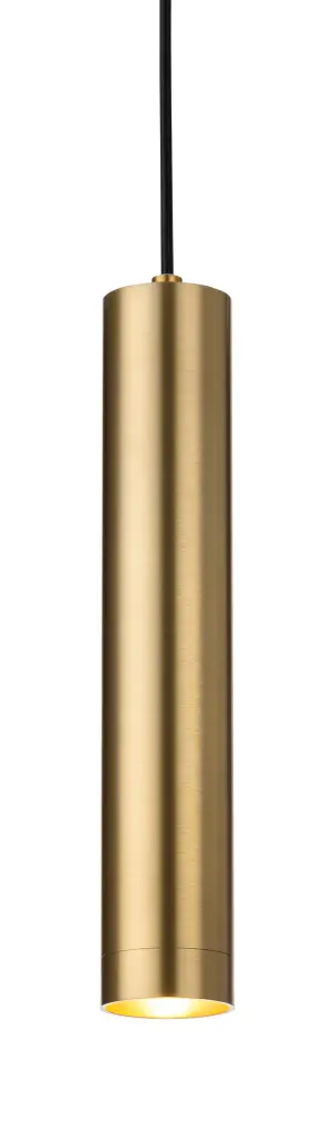 Max Modern Satin Brass Single Pendant