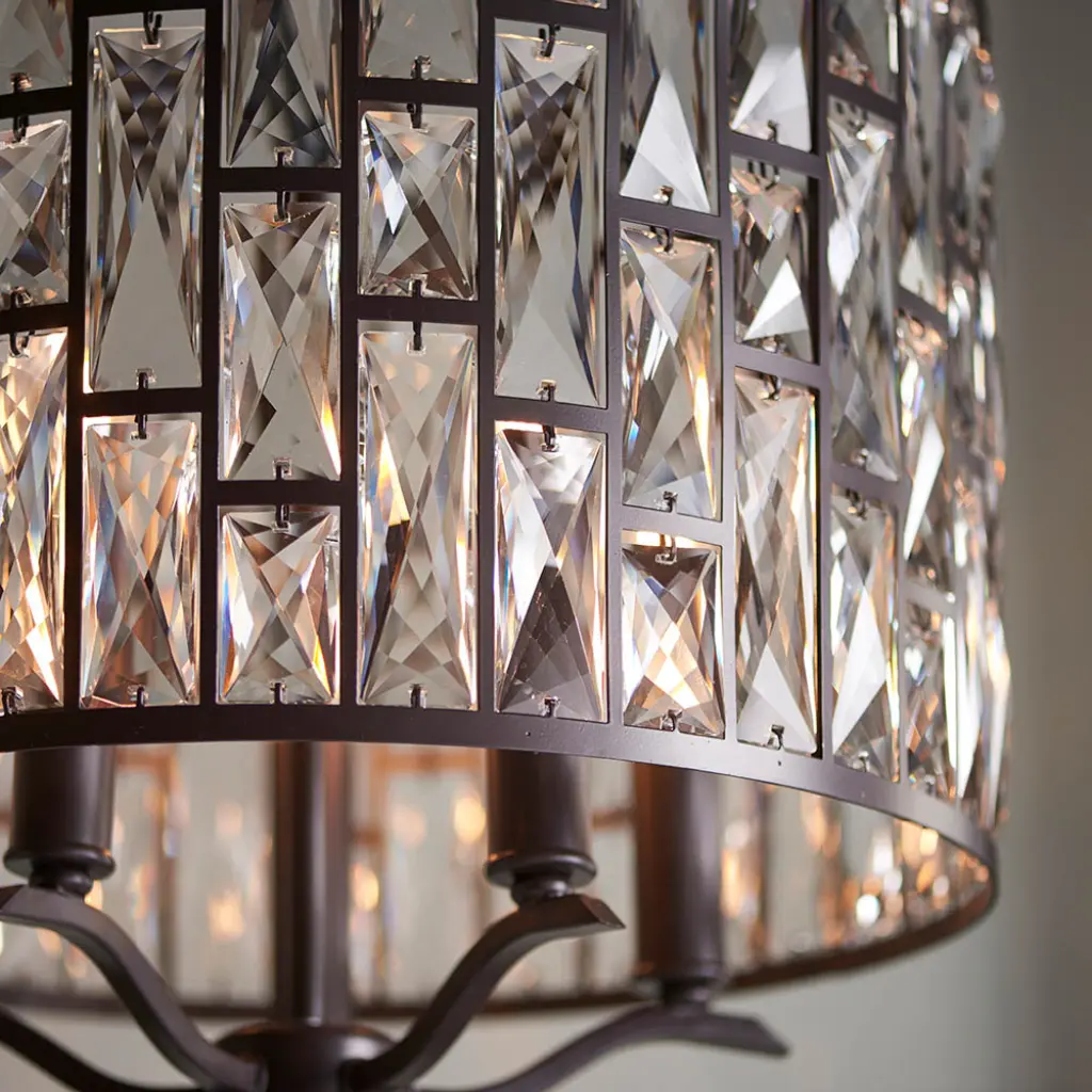 Belle 5 Light Pendant Bronze Finish