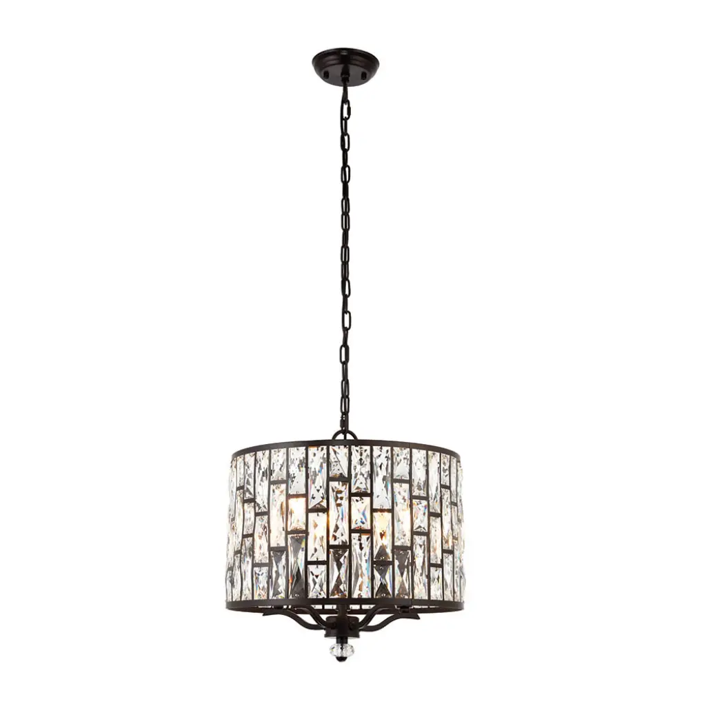 Belle 5 Light Pendant Bronze Finish