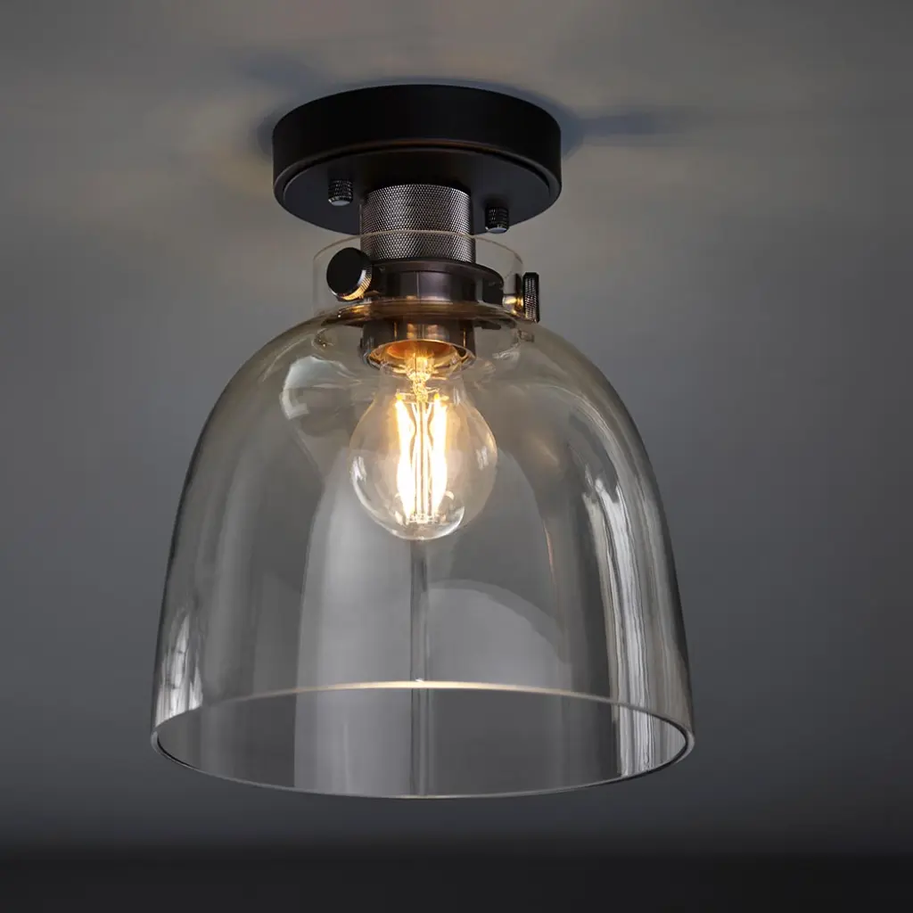 Urban Belle Flush Light in Matt Black