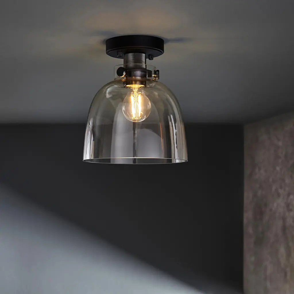 Urban Belle Flush Light in Matt Black
