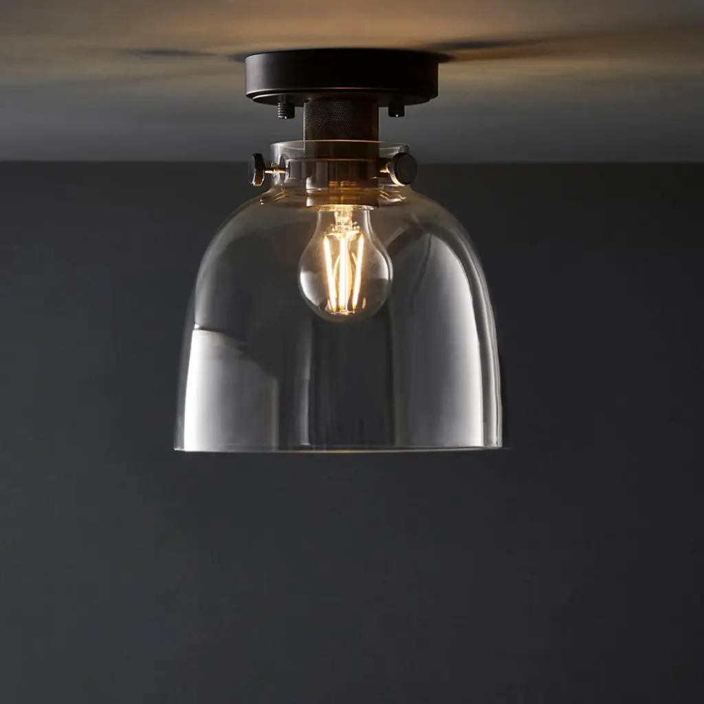 Urban Belle Flush Light in Matt Black