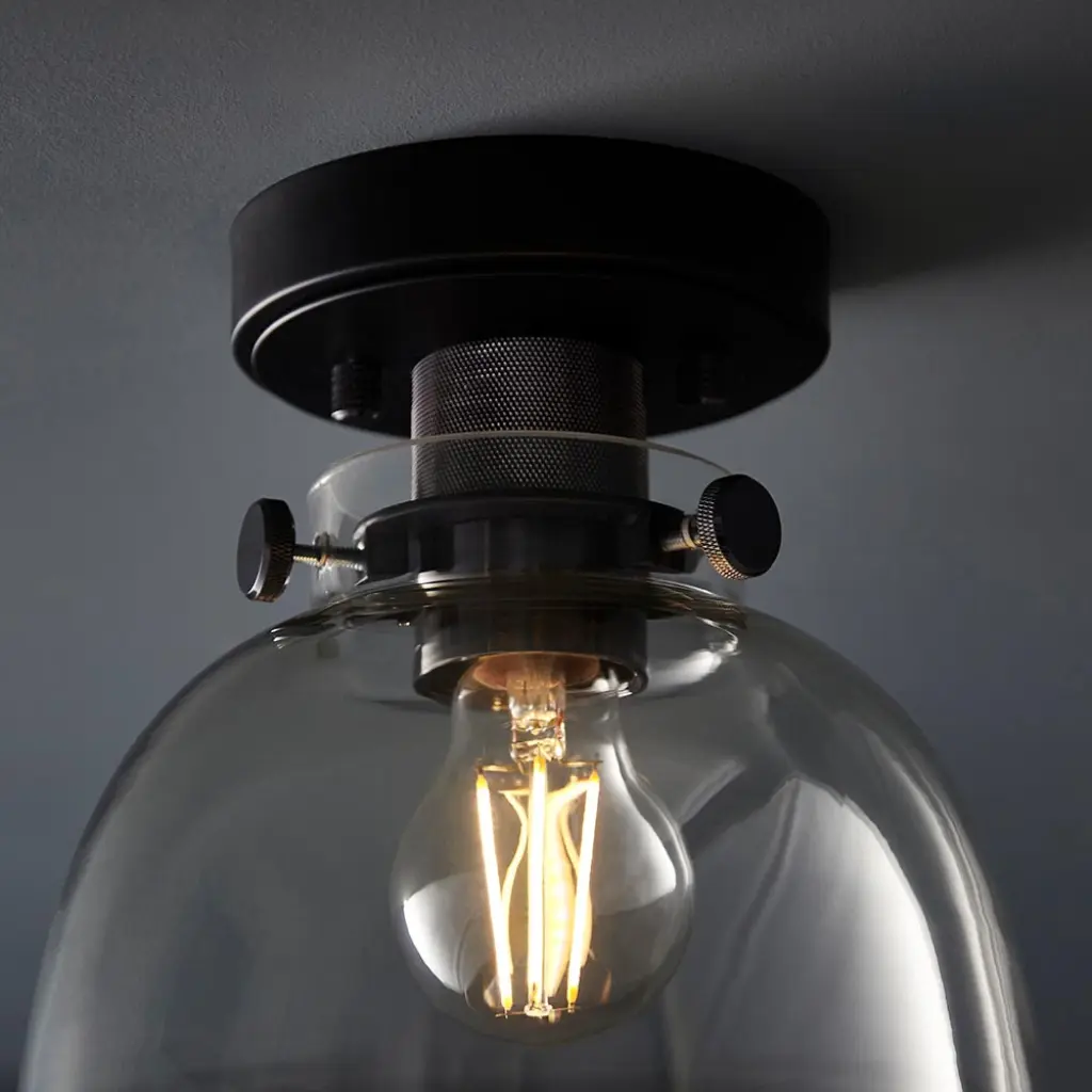 Urban Belle Flush Light in Matt Black