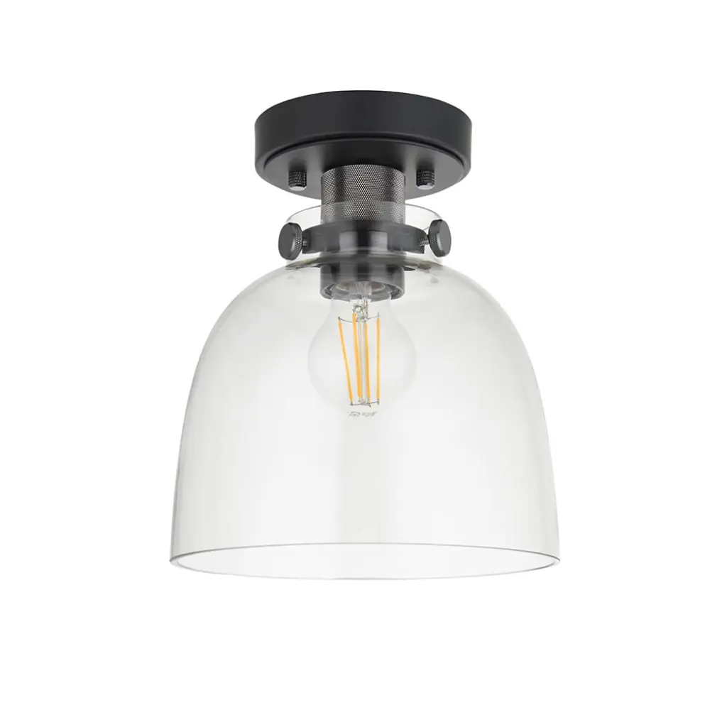 Urban Belle Flush Light in Matt Black