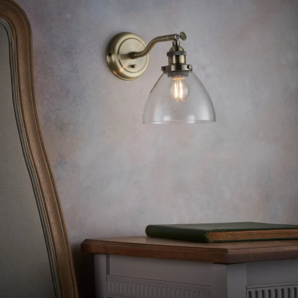 Hansen Wall Fitting in Antique Brass