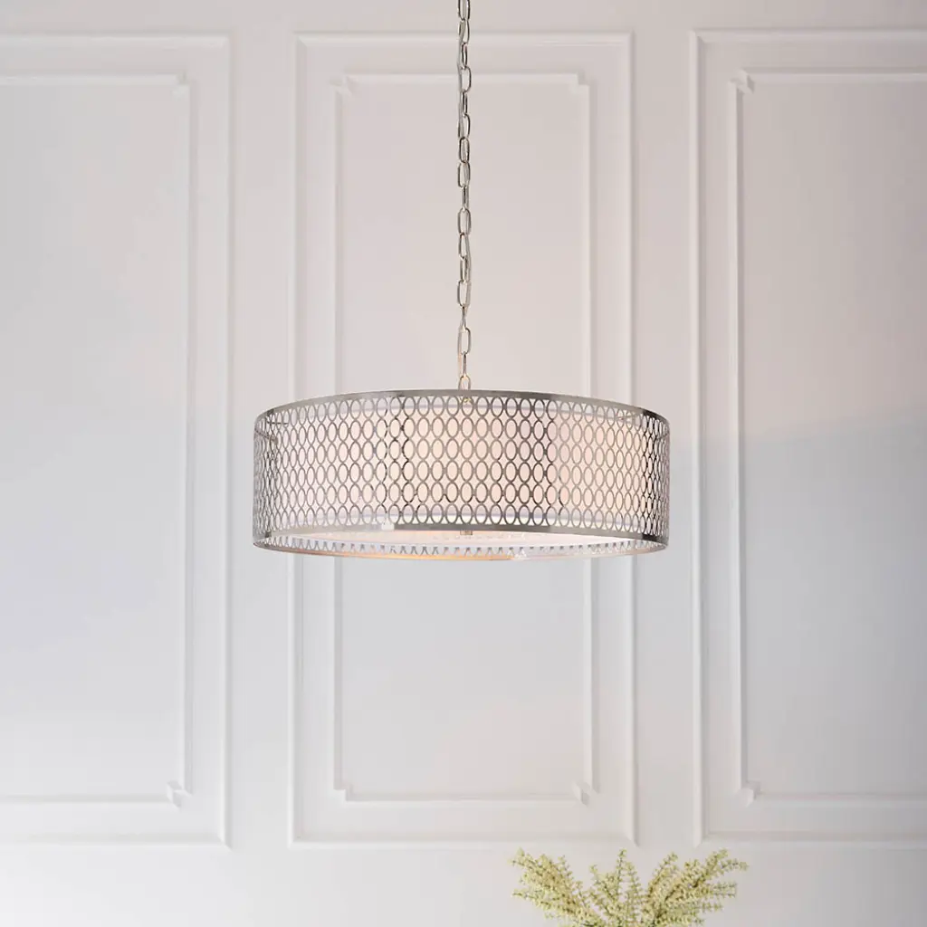 Cordero 3 Light Geometric Pendant in Satin Nickel