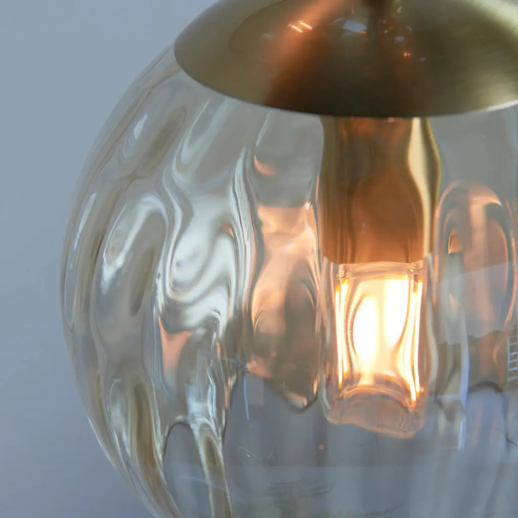 Dimple 3 Light Satin Brass Pendant