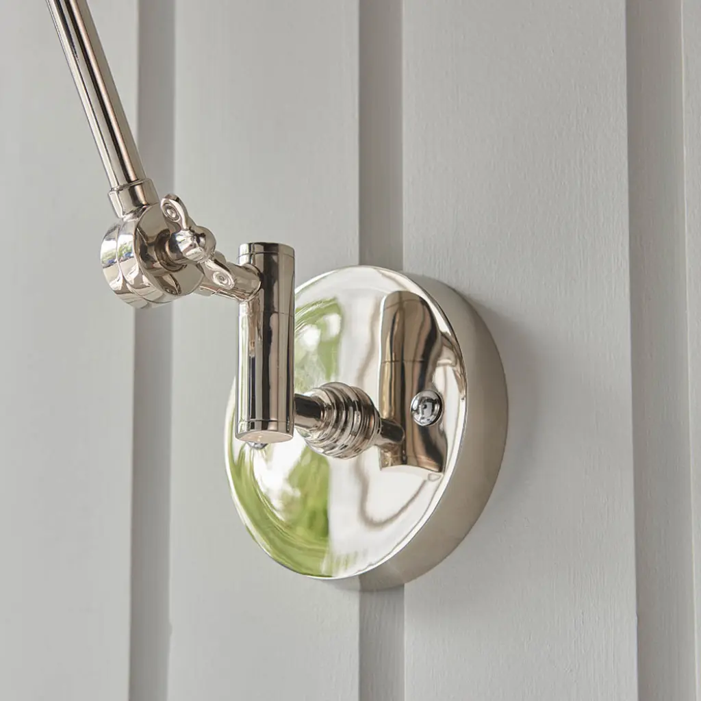 Lehal Swing Wall Light in Polished Nickel Finish