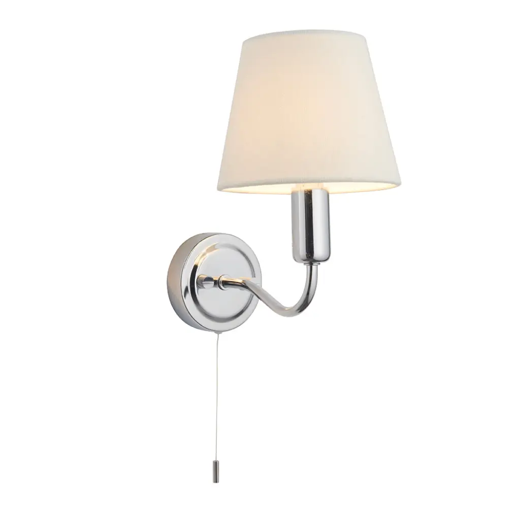 Conway Chrome Wall Light C/W Shade IP44