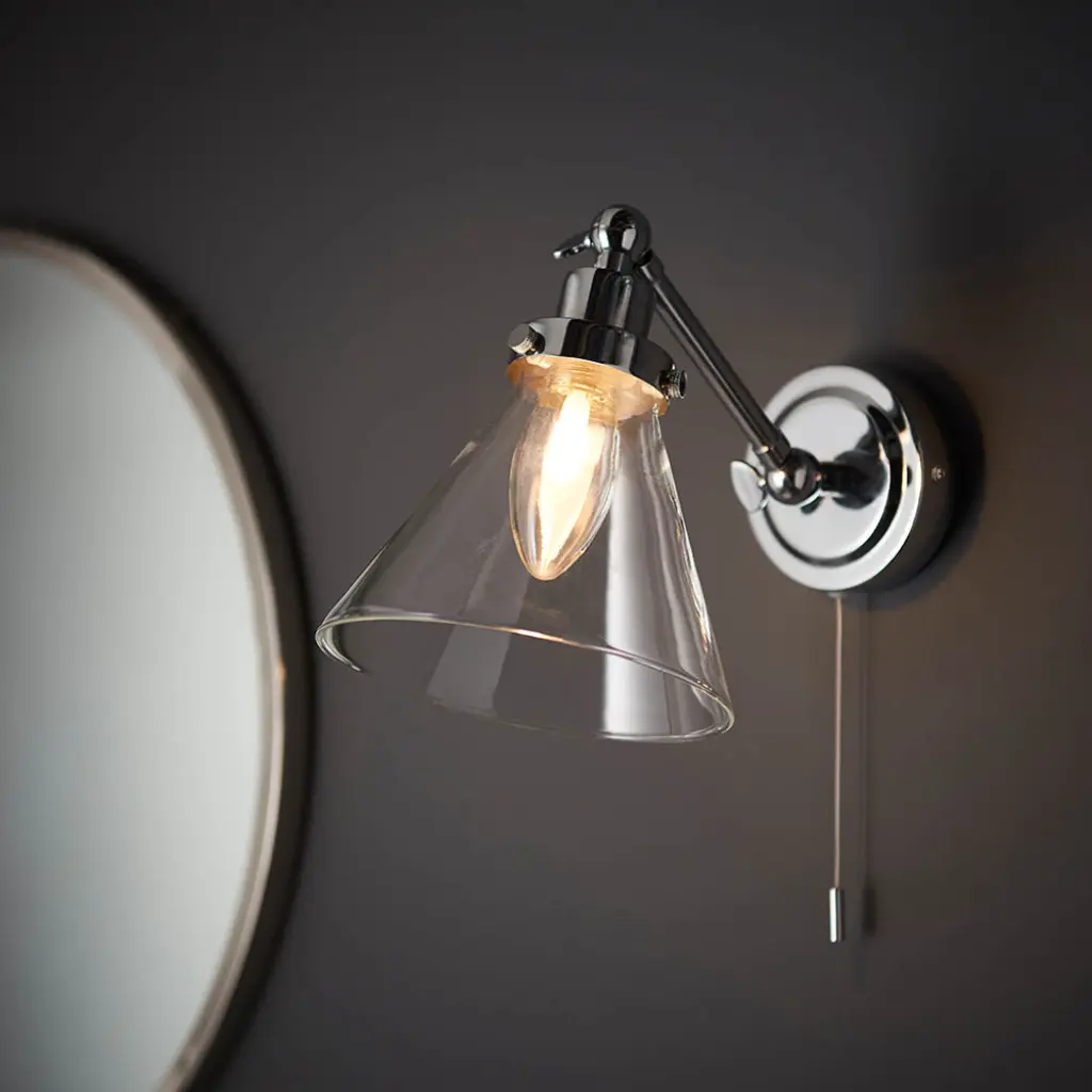 Faraday Chrome Wall Light IP44
