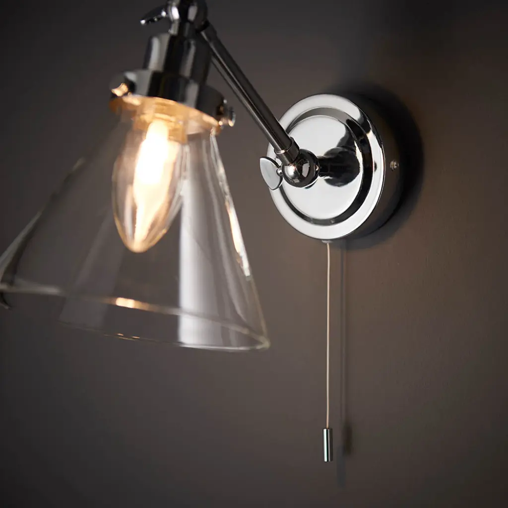 Faraday Chrome Wall Light IP44