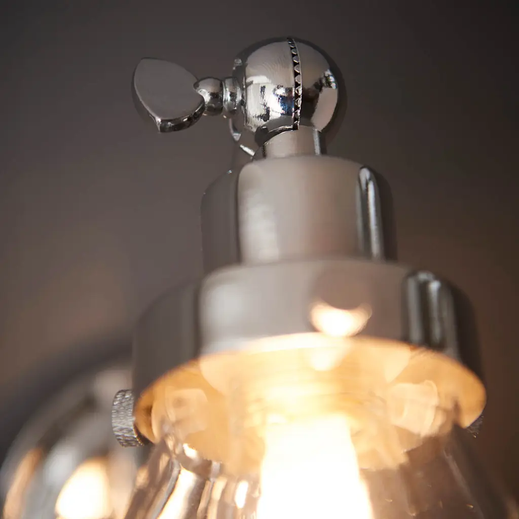 Faraday Chrome Wall Light IP44